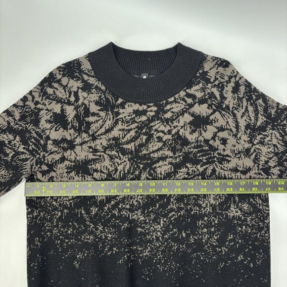 Athleta Merino Wool Sweater Size XS Black and Brown Crew Neck Pullover Fall - Picture 6 of 10